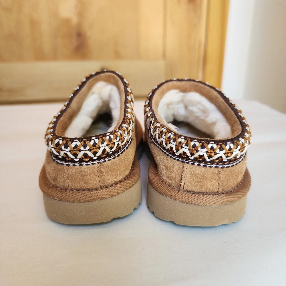 UGG US 8 Toddler Chestnut Suede Tasman II Slippers Classic Shearling Comfort